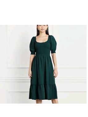 Hill House Botanical Green The Louisa Nap Dress Size XXS